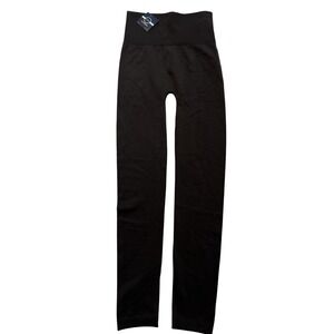 ETITU Leggings Womens One Size Black High Waist Fleece Lined Activewear TX701E